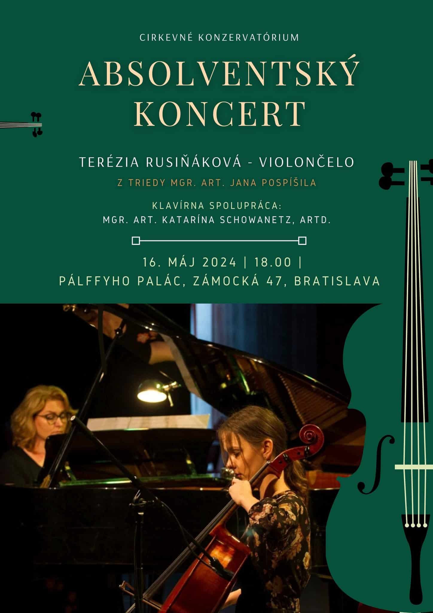 Absolventský koncert – hra na violončele